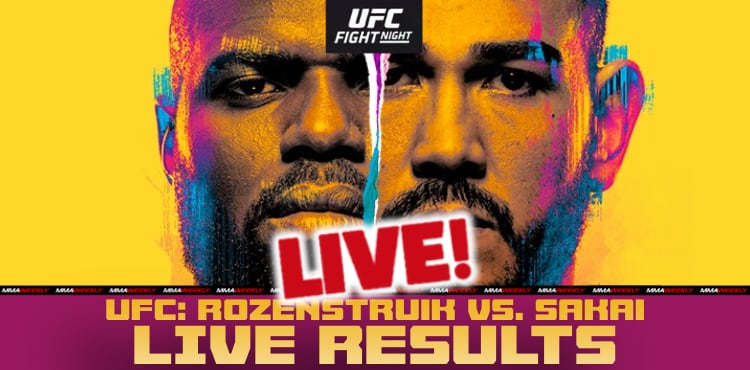 Resultados de UFC Vegas 28 en vivo - Rozenstruik vs Sakai