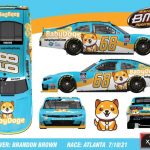 Baby Doge continúa la invasión de criptomonedas en NASCAR con Brandon Brown