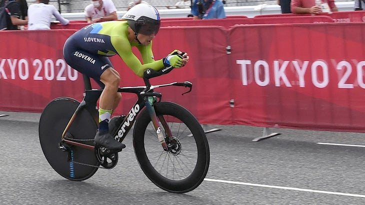 Primoz Roglic, medallista de oro olímpico de Tokio, esloveno.