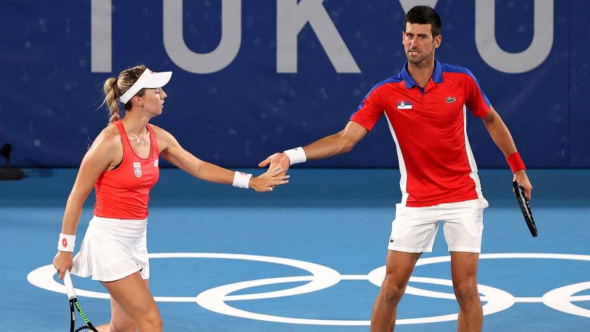 Juegos Olímpicos de Tokio: Novak Djokovic y Nina Stojanovic comienzan con la victoria en dobles mixtos