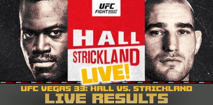 Resultados de UFC Vegas 33 en vivo Hall vs Strickland