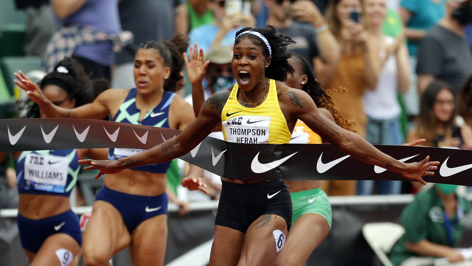 Elaine Thompson-Herah supera el segundo Top 10 de 100 metros femeninos