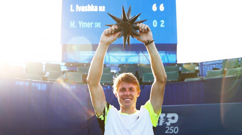 Ilya Ivashka reacciona a la conquista de su primer título ATP en el Winston-Salem Open