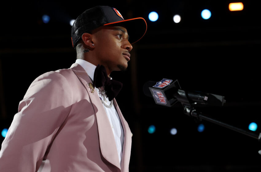 Patrick Surtain II, Broncos de Denver, Marea carmesí de Alabama.  (Foto de Gregory Shamus / Getty Images)