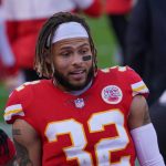 Jefes DB Tyrann Mathieu.  Crédito obligatorio: Denny Medley-USA TODAY Sports