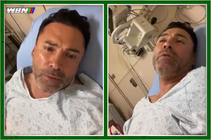Oscar de la Hoya en el hospital con Covid