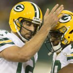Green Bay Packers, Aaron Rodgers, Randall Cobb Crédito obligatorio: Jeff Hanisch-USA TODAY Sports