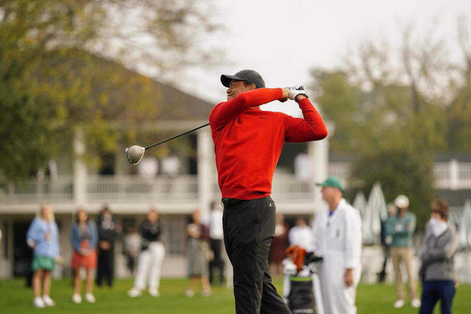 Tiger Woods en Augusta en 2020 (Augusta National a través de Getty Images)