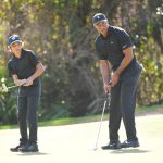 Tiger Woods y su hijo, Charlie Woods, en el Campeonato de la PNC