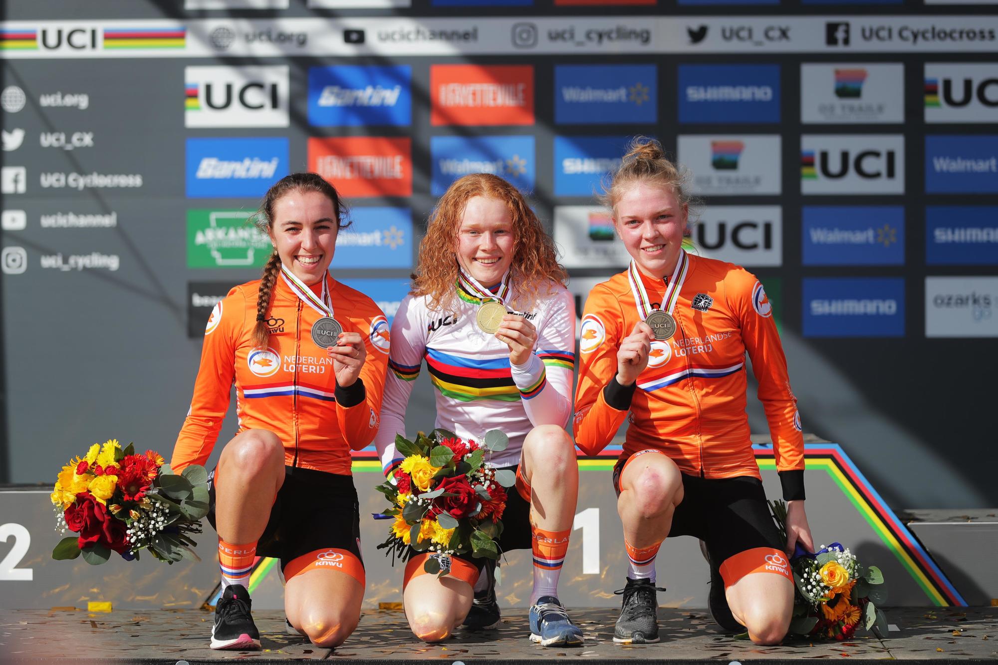 El futuro es naranja: los holandeses dominan el Campeonato Mundial Sub-23 de ciclocross femenino