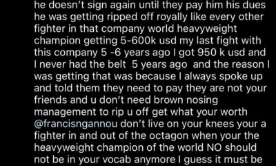 Mark Hunt apoya la disputa del contrato de UFC de Francis Ngannou