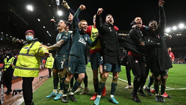 Los jugadores del Middlesbrough celebran