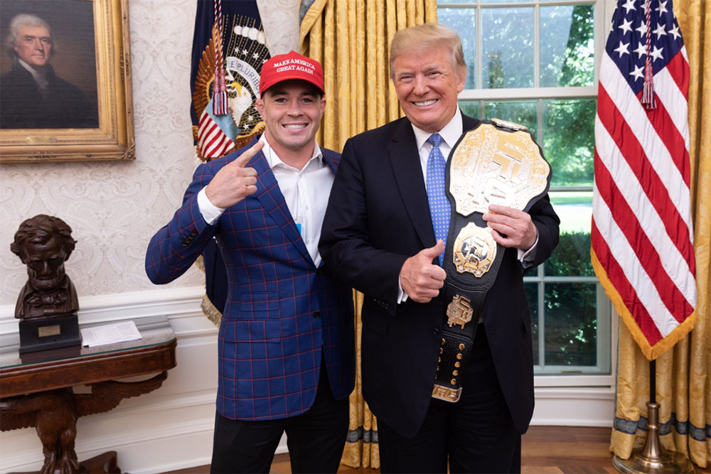 Colby Covington y Donald Trump en la Casa Blanca