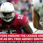 Los jugadores de la NFL en toda la liga están en movimiento a medida que continúa la agencia libre