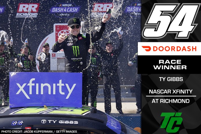 Ty Gibbs gana la carrera de la Serie Xfinity de NASCAR en Richmond 2022
