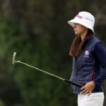 La campeona de Augusta National, Anna Davis, luciendo su sombrero de pescador, abre con un 71 en su debut en la LPGA en Palos Verdes