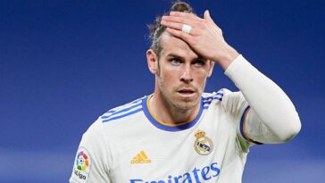 Gareth Bale del Real Madrid durante el partido de la Liga contra Getafe CF jugado en el Estadio Santiago Bernabeu el 9 de abril de 2022 en Madrid, España.