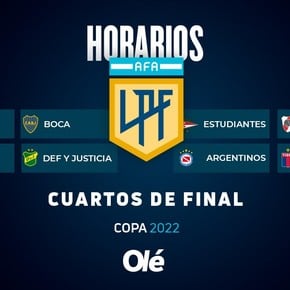 Confirmado, así se juegan los cuartos: Boca-Defensa el martes