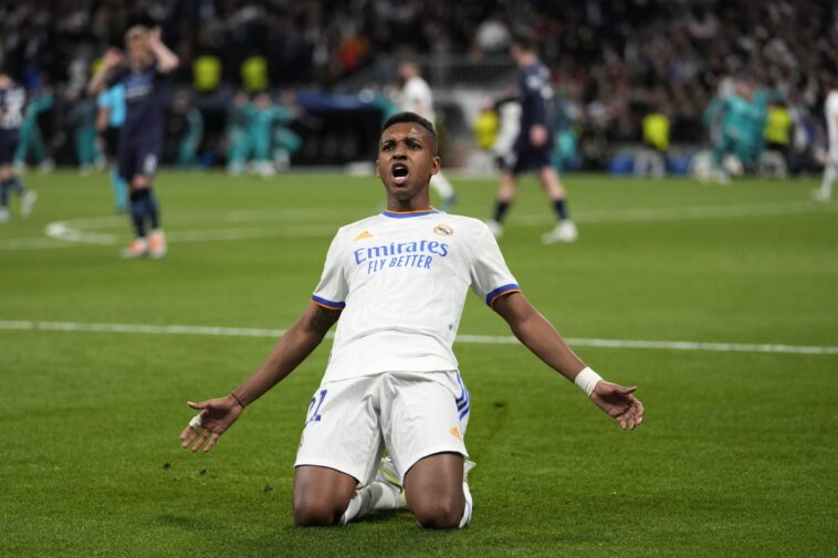 Rodrygo celebra su segundo gol