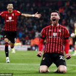 Kieffer Moore fue el héroe de Bournemouth cuando su gol selló su ascenso a la Premier League