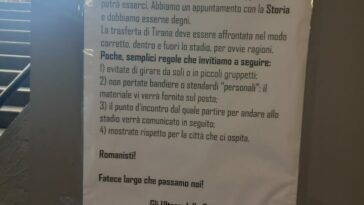 Los ultras de la Roma fortaleciendo las reglas para el viaje de la Liga de la Conferencia a Tirana