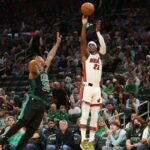 Jimmy Butler de Miami Heat en acción contra Boston Celtics en la final de la Conferencia Este de la NBA