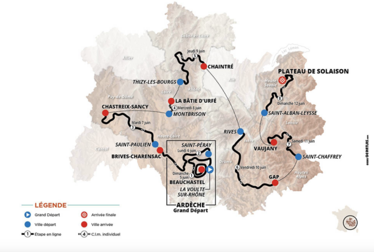 Ruta Critérium du Dauphiné 2022
