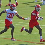 3 jugadores de los Chiefs luchando por sus trabajos en el campo de entrenamiento