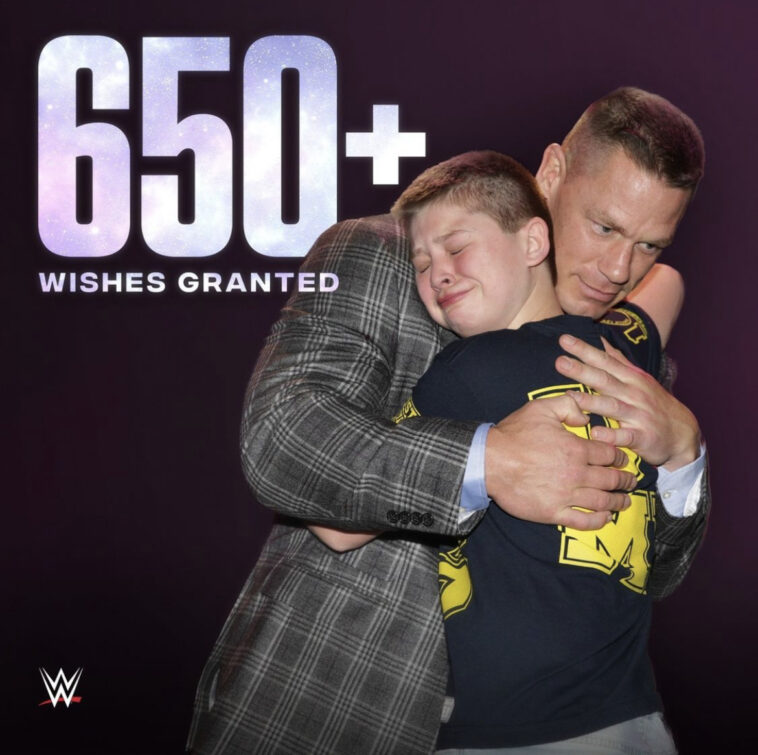 John Cena ha concedido un récord de 650 deseos para la fundación Make-A-Wish