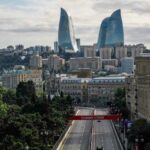 Descripción general del circuito de la ciudad de Bakú.  Gran Premio de Azerbaiyán junio 2021.