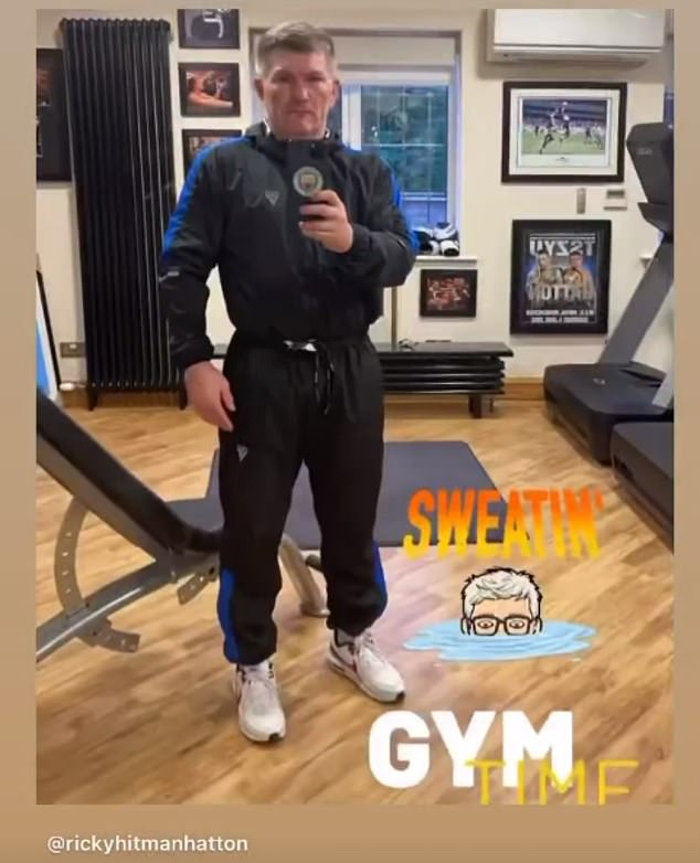 Ricky Hatton compartió evidencia de su notable pérdida de peso en su cuenta de Instagram