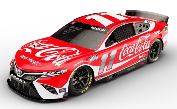 Esquema de pintura del coche de Denny Hamlin Coca-Cola Atlanta 2022