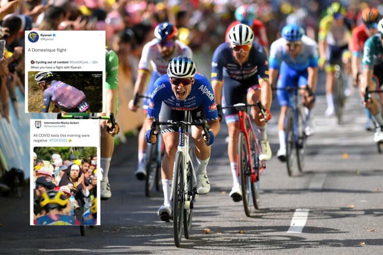 Tuits del día de descanso del Tour de Francia: Jasper Philipsen disipa la vergüenza, los extraños anuncios pixelados y el vuelo 'domestique' de Toms Skujiņš
