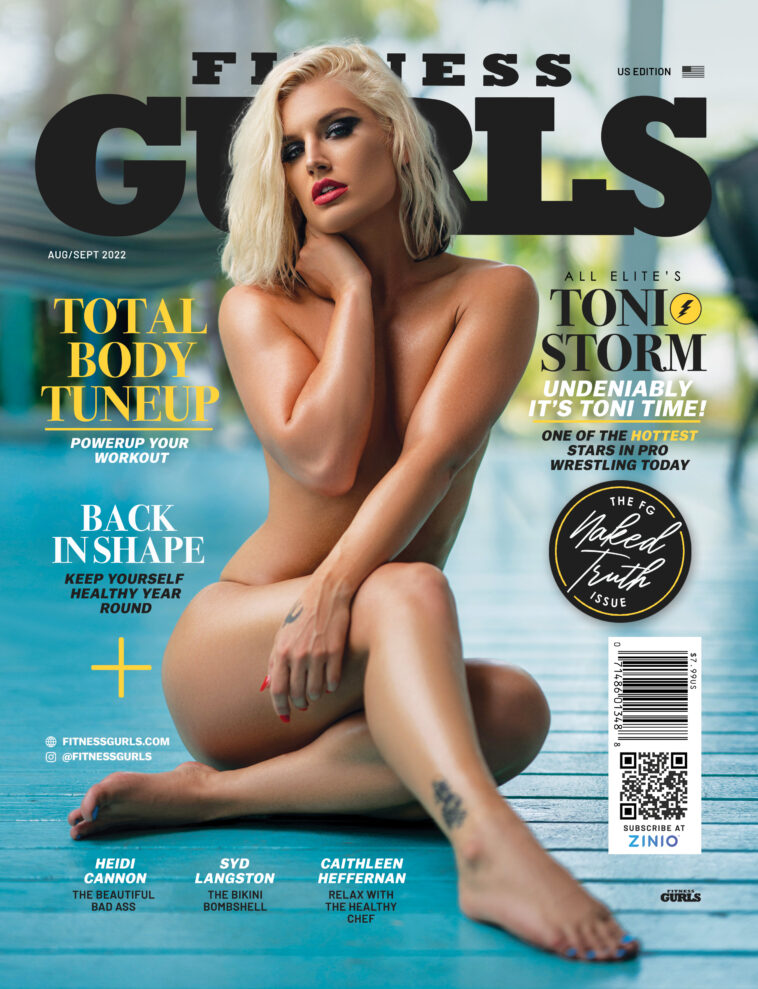 Toni Storm posa para la revista Fitness Gurls