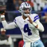 El mariscal de campo de los Vaqueros de Dallas, Dak Prescott.  (Kevin Jairaj-USA TODAY Deportes