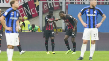 Serie A: Magnífico Leao lleva al AC Milan a vencer al Inter en un derbi de cinco goles