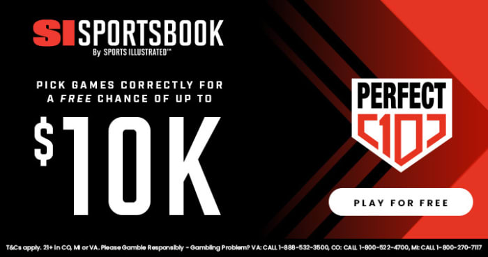 SI Sportsbook Perfect 10: GRATIS PARA JUGAR.  Elige 10 juegos.  Gana $10,000