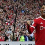 Cristiano Ronaldo celebra tras marcar en su regreso al Manchester United