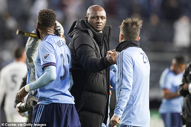 El gerente del Crystal Palace, Patrick Vieira, entrenó al New York City FC de la MLS de 2016 a 2018.