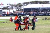 Accidente de Jorge Navarro, carrera de Moto2, MotoGP de Australia, 16 de octubre