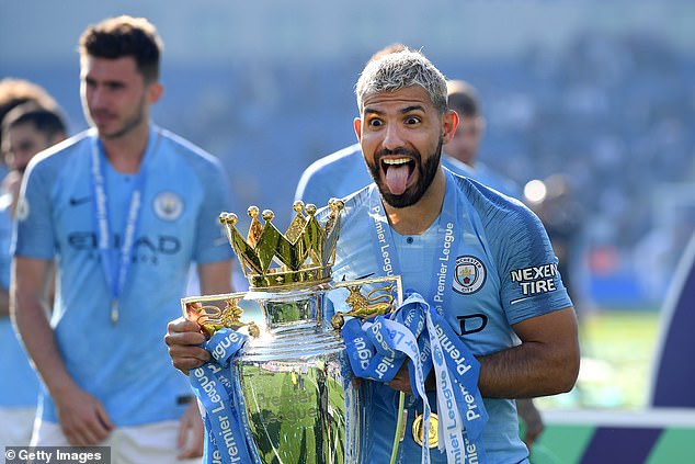 El delantero Sergio Agüero ganó cinco veces la Premier League con el Manchester City