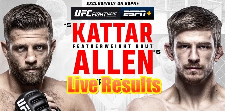Resultados de UFC Vegas 63: Kattar vs.Allen