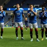 Los jugadores de los Rangers aplaudieron un Ibrox de aspecto muy vacío a tiempo completo, poniendo fin a ocho semanas desastrosas en la Liga de Campeones.