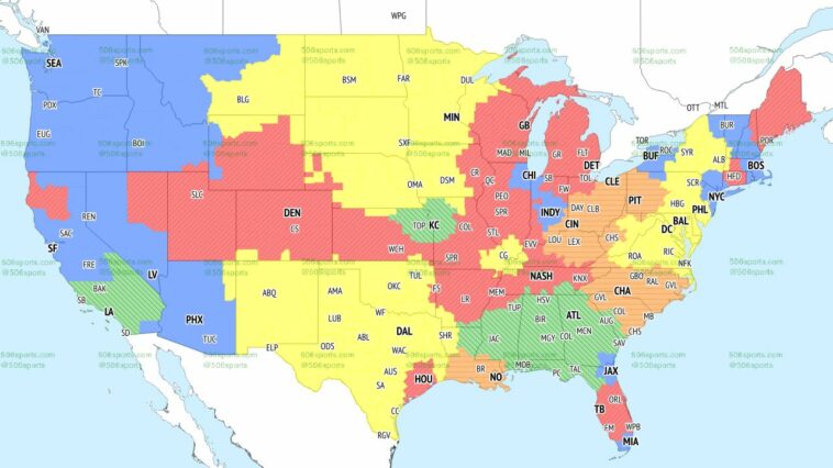 Mapa de cobertura de la NFL 2022: horario de TV Semana 9