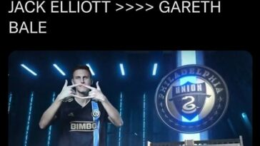 El tweet ahora eliminado sugirió en broma que Jack Elliott es mejor que Gareth Bale