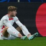 Timo Werner cayó en la victoria del RB Leipzig sobre el Shakhtar Donetsk tras realizar un simple pase