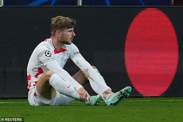 Timo Werner cayó en la victoria del RB Leipzig sobre el Shakhtar Donetsk tras realizar un simple pase