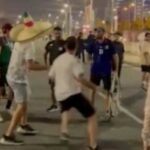 Video: hinchas argentinos y mexicanos se fueron a los golpes en las calles Qatar en pleno Mundial