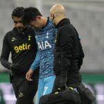 Son Heung-min sufrió una lesión en la cabeza en la victoria del Tottenham por 2-1 sobre el Marsella el martes por la noche.