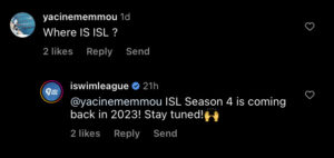 ISL dice que habrá una temporada 2023 en un comentario de Instagram